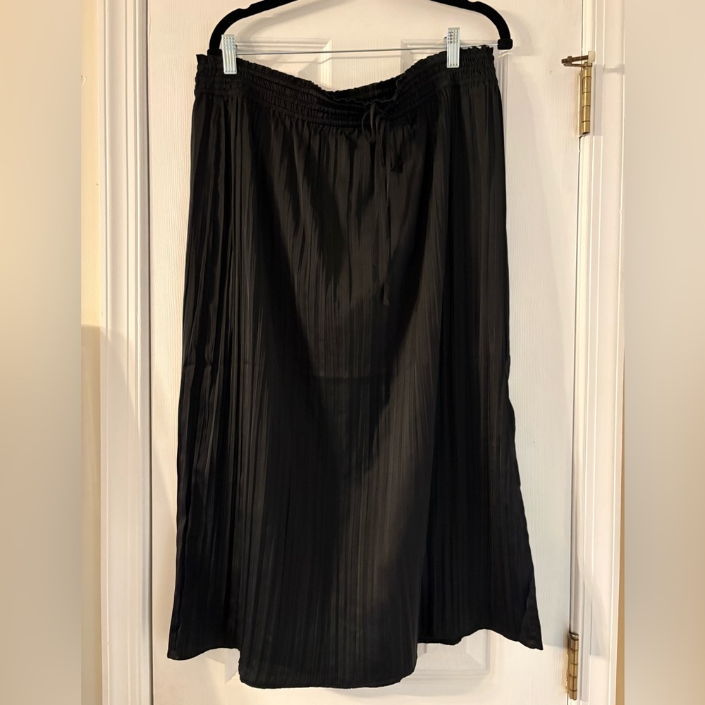GAP Black Satin Maxi Skirt